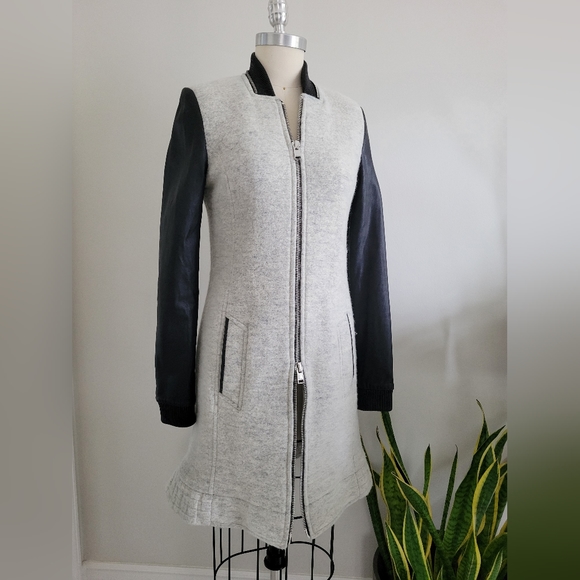 LAMARQUE leather and wool coat - Picture 13 of 13